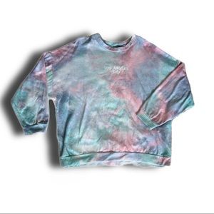 XL custom LA BABY tie die oversized sweatshirt